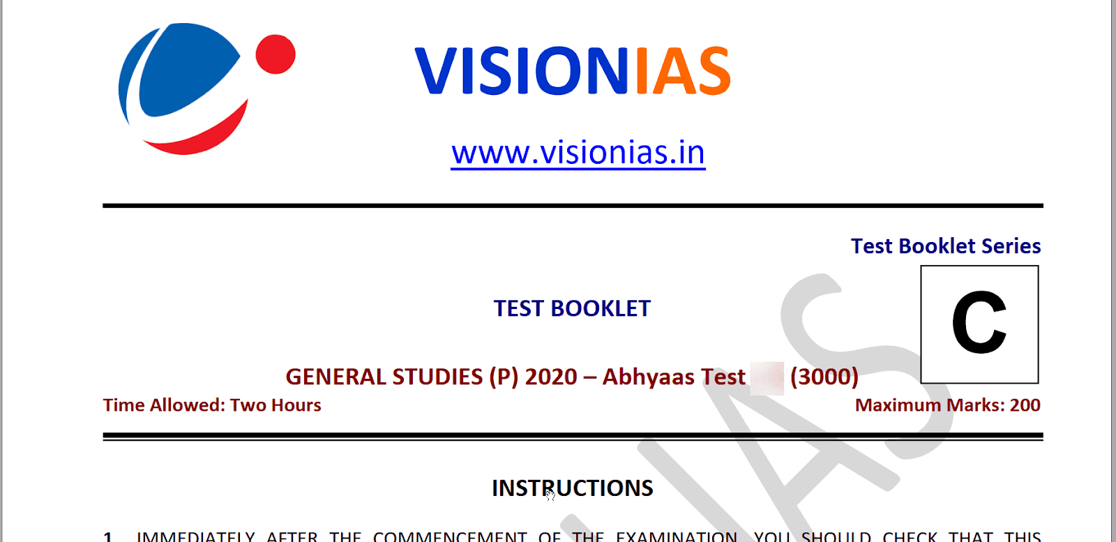 Vision IAS Mains Hindi Test Series