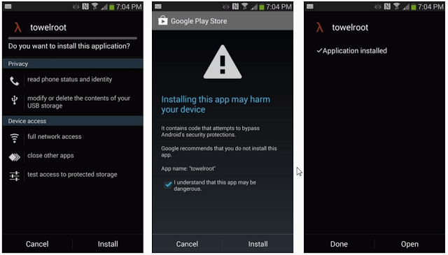 application root note