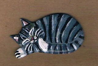  Grey Kitty Cat Brooch