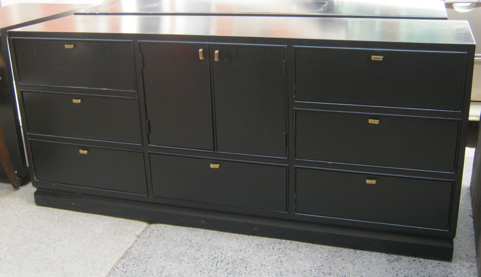 Uhuru Furniture & Collectibles Black Credenza SOLD