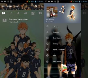 BBM MOD Tema Haikyuu v3.3.0.16 APK Versi Terbaru