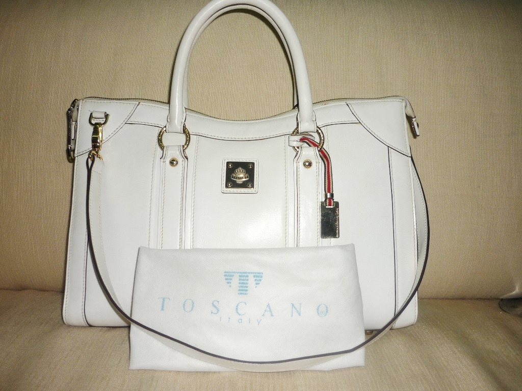 YUS BRANDED BAG: authentic tocco toscano italy leather handbag 6