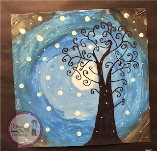Classroom art for kids. Snowy Trees - Beautiful winter art projects for the elementary classroom brought to you by Literacy Loves Company.