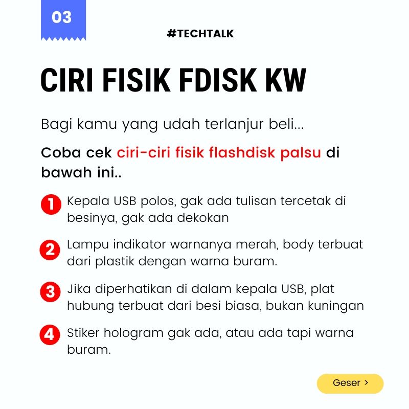 cara membedakan Flashdisk palsu dengan yang asli