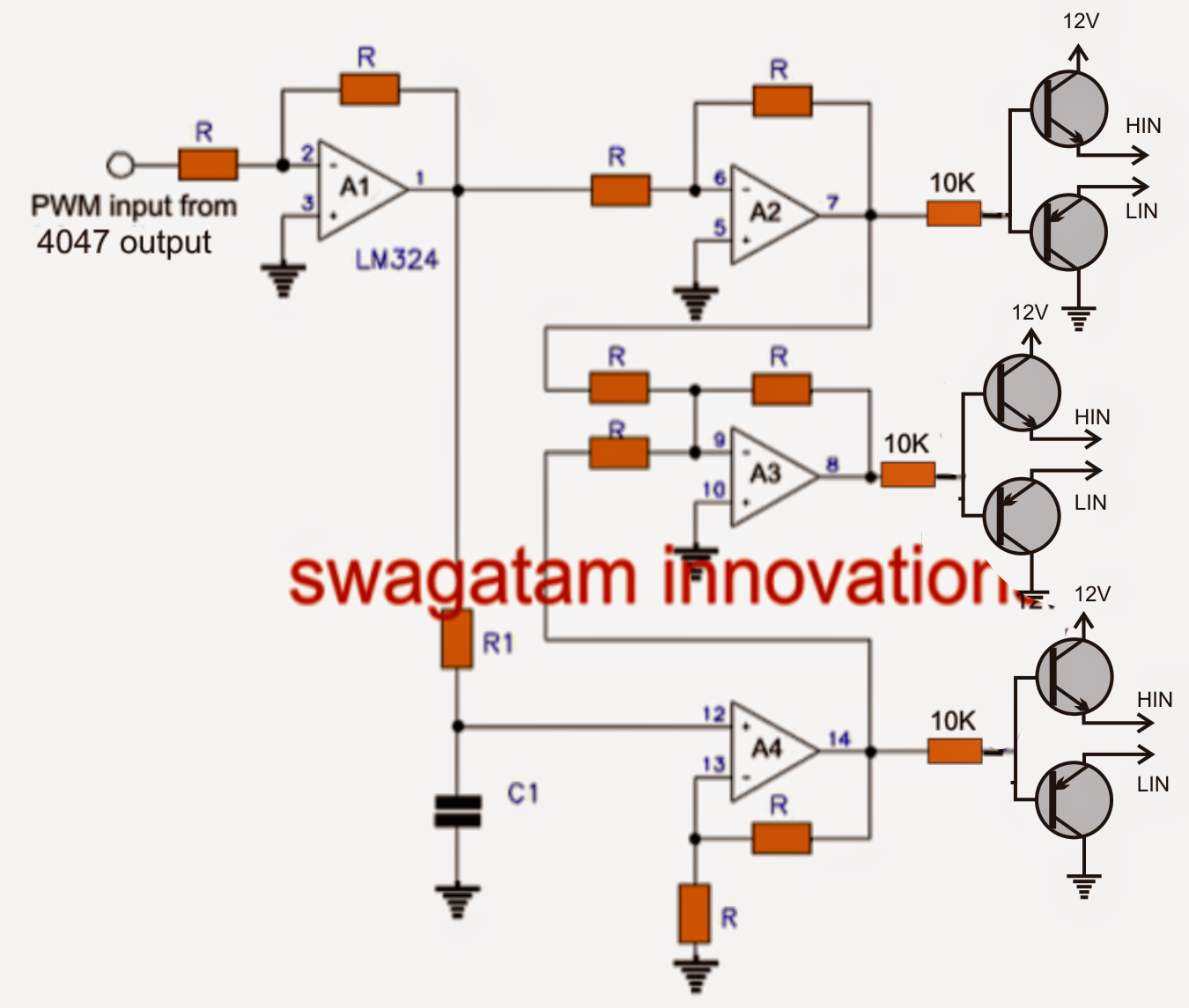 Make this 3 Phase Inverter Circuit - Electronic Circuit Projects