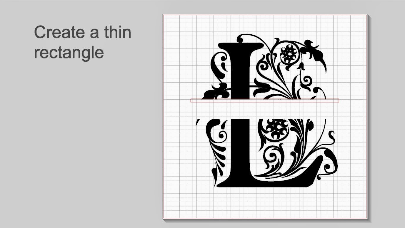 ~ Marilyn's Crafts ~: Creating a Split Letter in Silhouette
