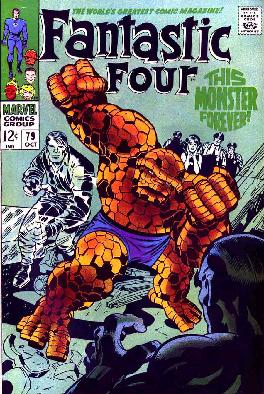 Fantastc Four v1 #79 marvel 1960s silver age comic book cover art by Jack Kirby