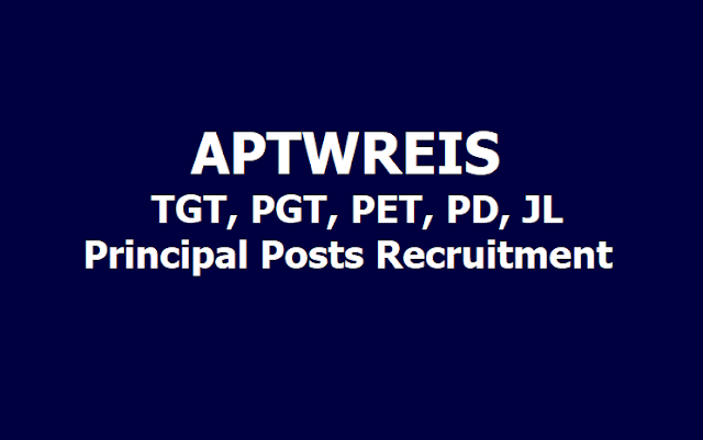 APTWREIS TGT, PGT, PET, JL, Principal Posts Recruitment 2019 APTWREIS TGT, PGT, PET, JL, Principal Posts Recruitment 2019