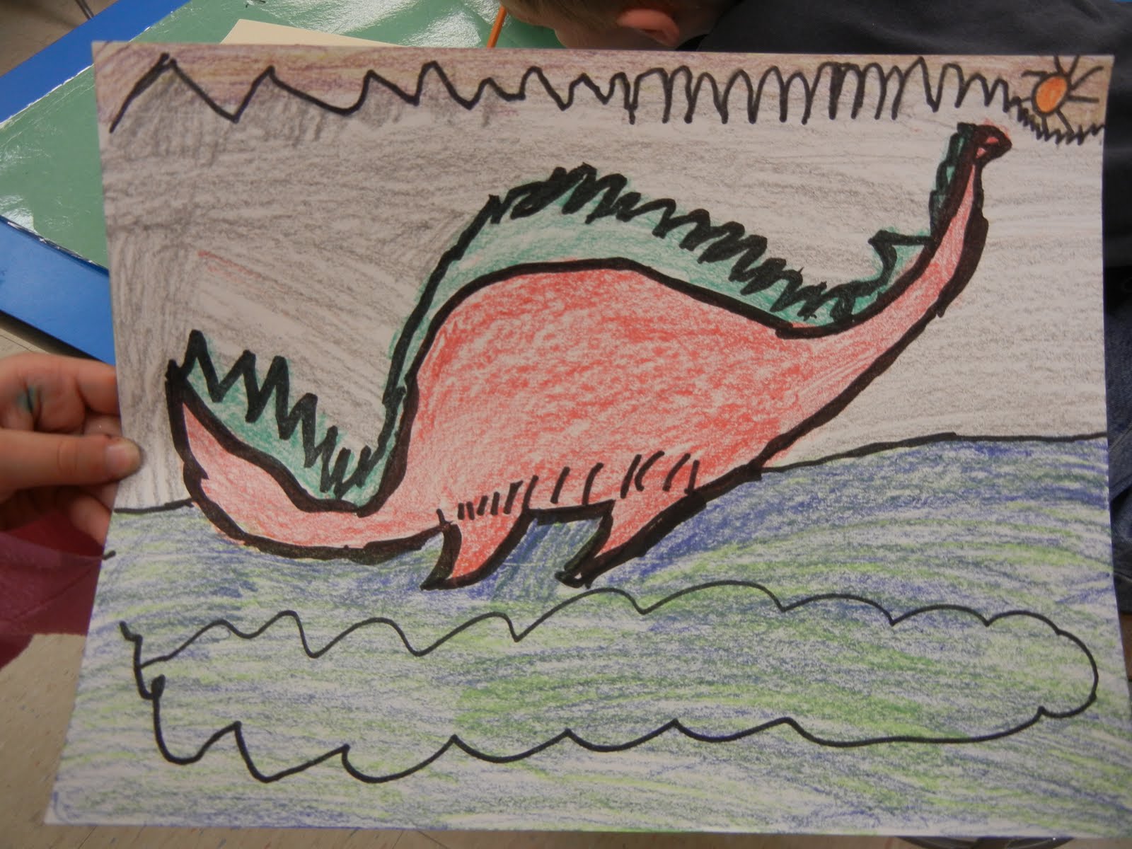 if the dinosaurs came back art lesson