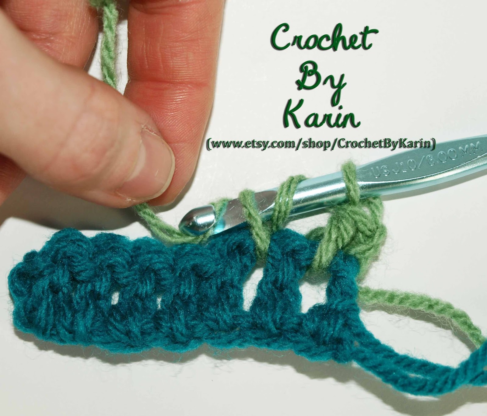 CrochetByKarin: Double Crochet Interlocking Stitch