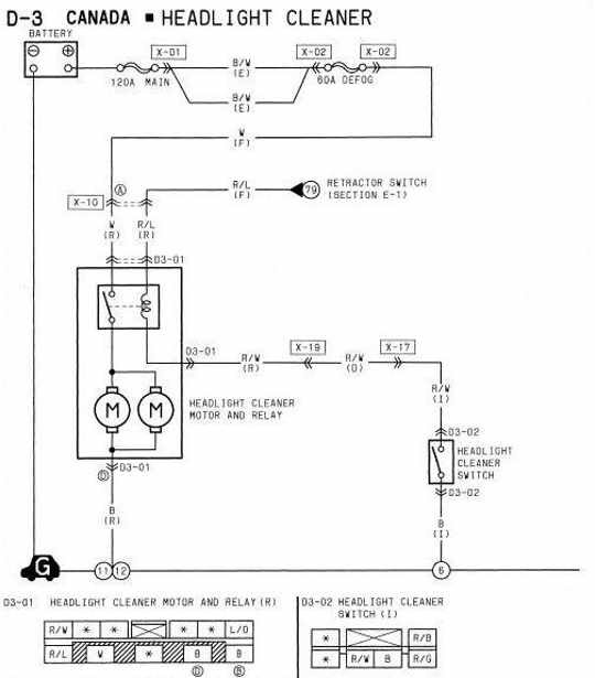 1994 Mazda RX-7 Headlight Cleaner Wiring Diagram | All ... 2011 international wiring diagram lights 