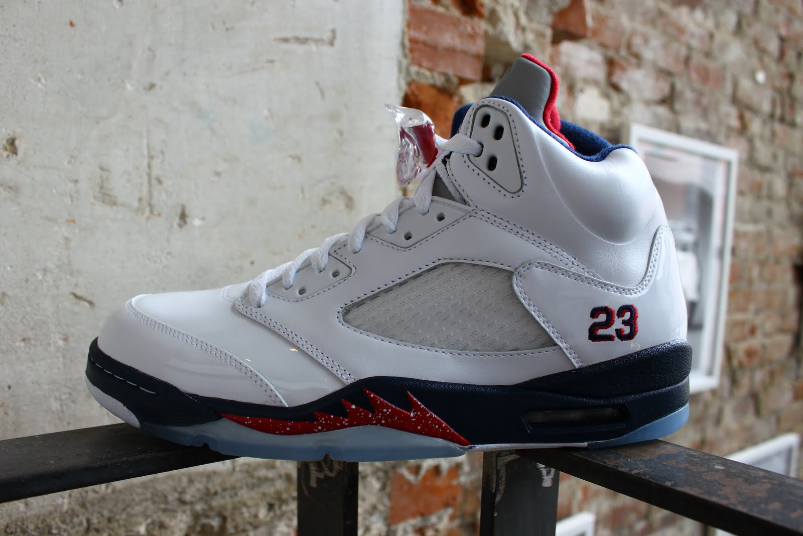 white and red 5's