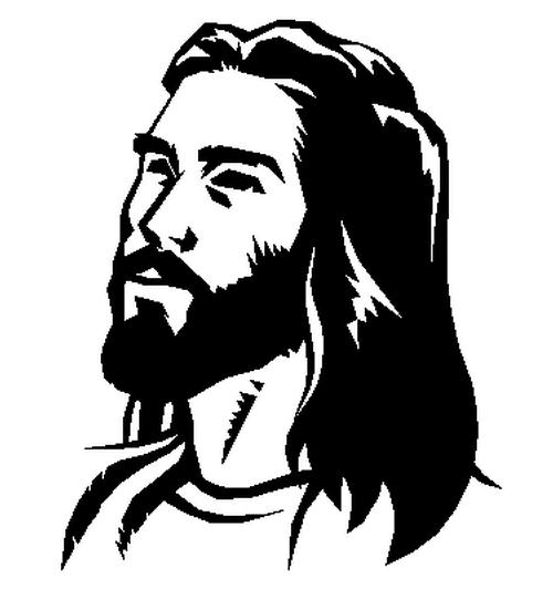 free black and white clipart of jesus - photo #13