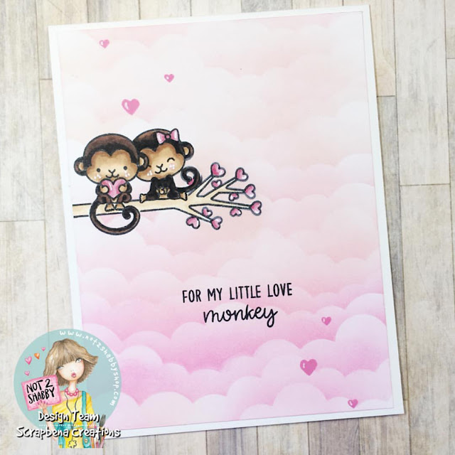 Sunny Studio Stamps: Love Monkey Customer Card Share by Jenn
