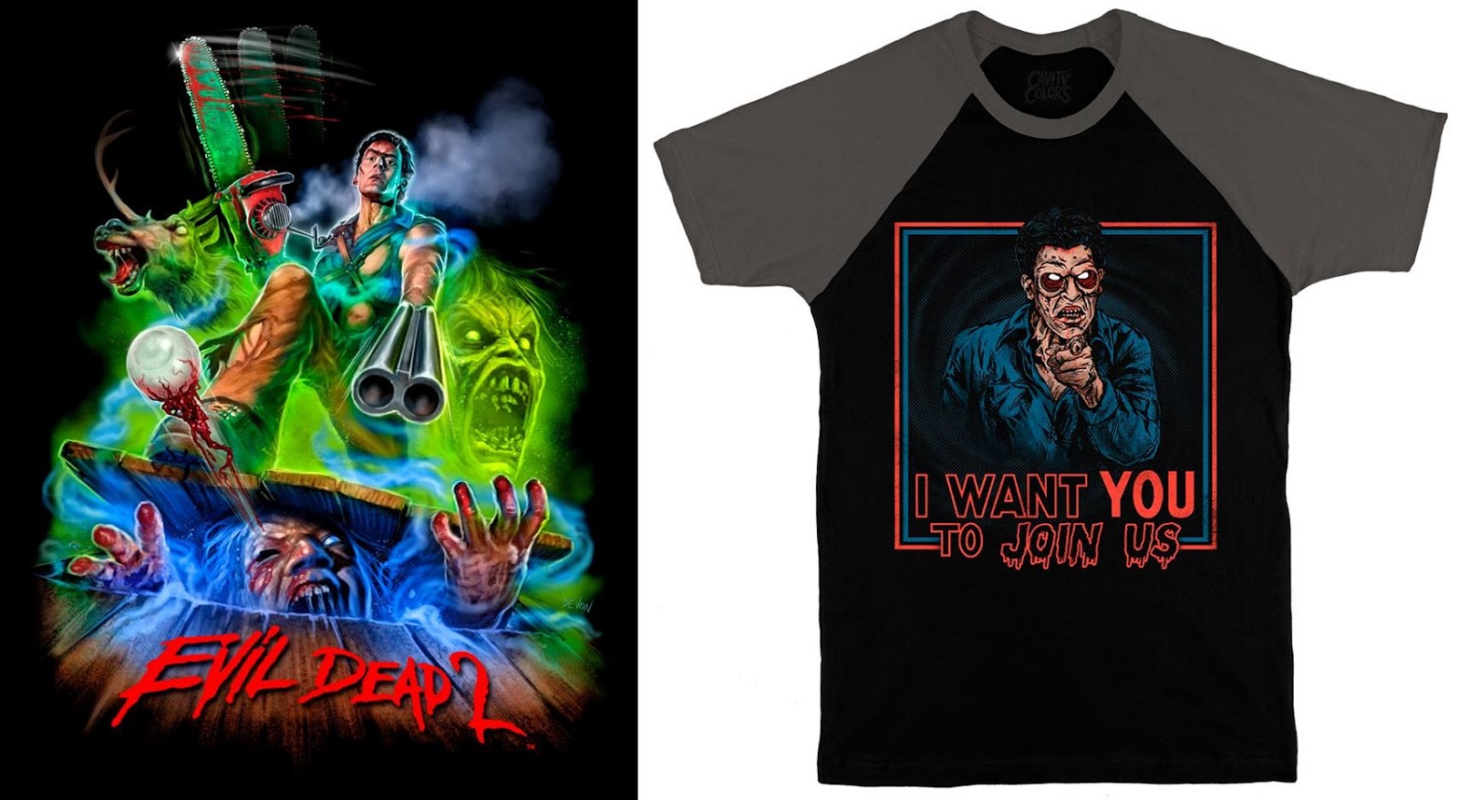 evil dead baseball shirt