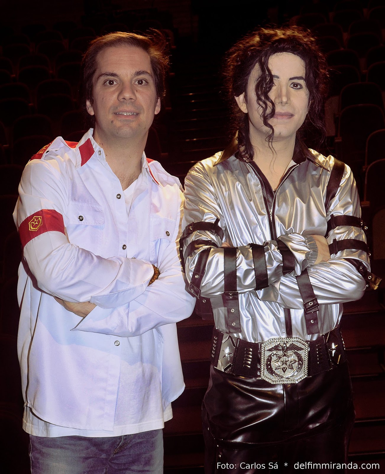 Delfim Miranda - Michael Jackson Tribute - Posing after the show with Rui Duarte