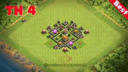 Formasi clash of clans town hall 4 farming base Formasi clash of clans town hall 4 farming base