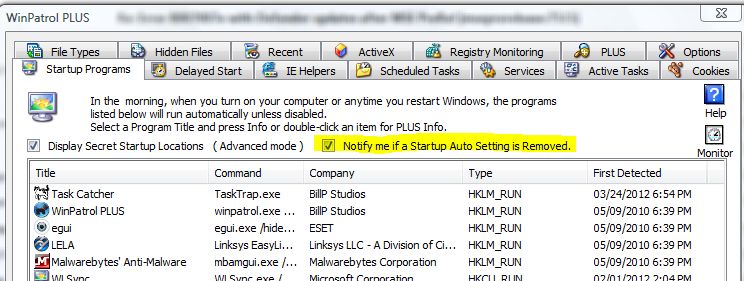 WinPatrol 2012, v25 Released! ~ Security Garden
