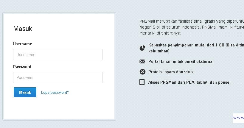 Cara Mendaftar PNSMail (e mail khusus PNS)
