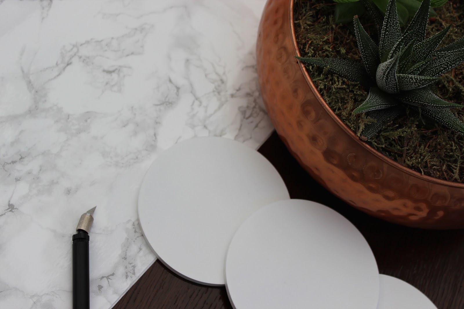Five Minute Style DIY Marble Coasters
