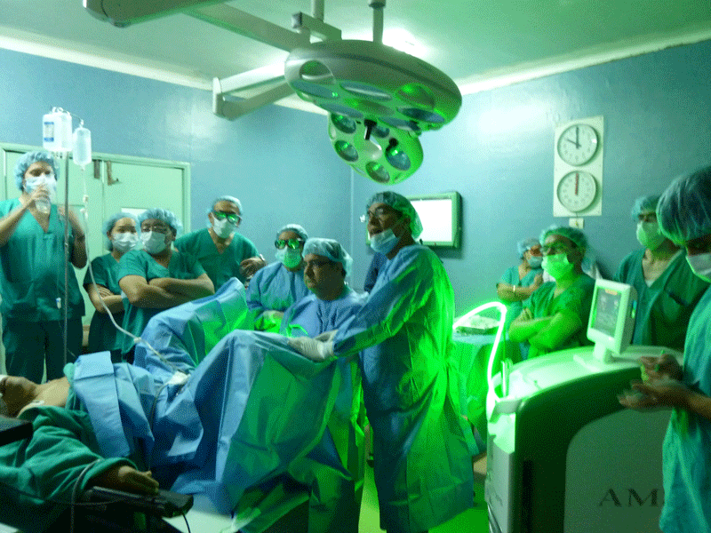 imágenes de turin del hospital de próstata láser verde