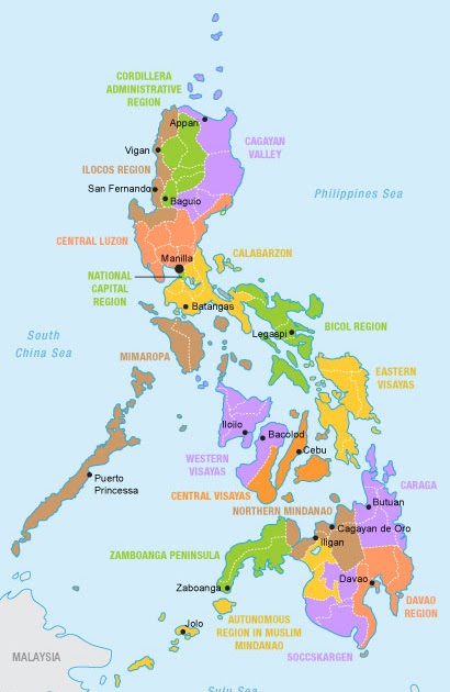 Beautiful Places and cultures in Philippines: Map of the Philippines