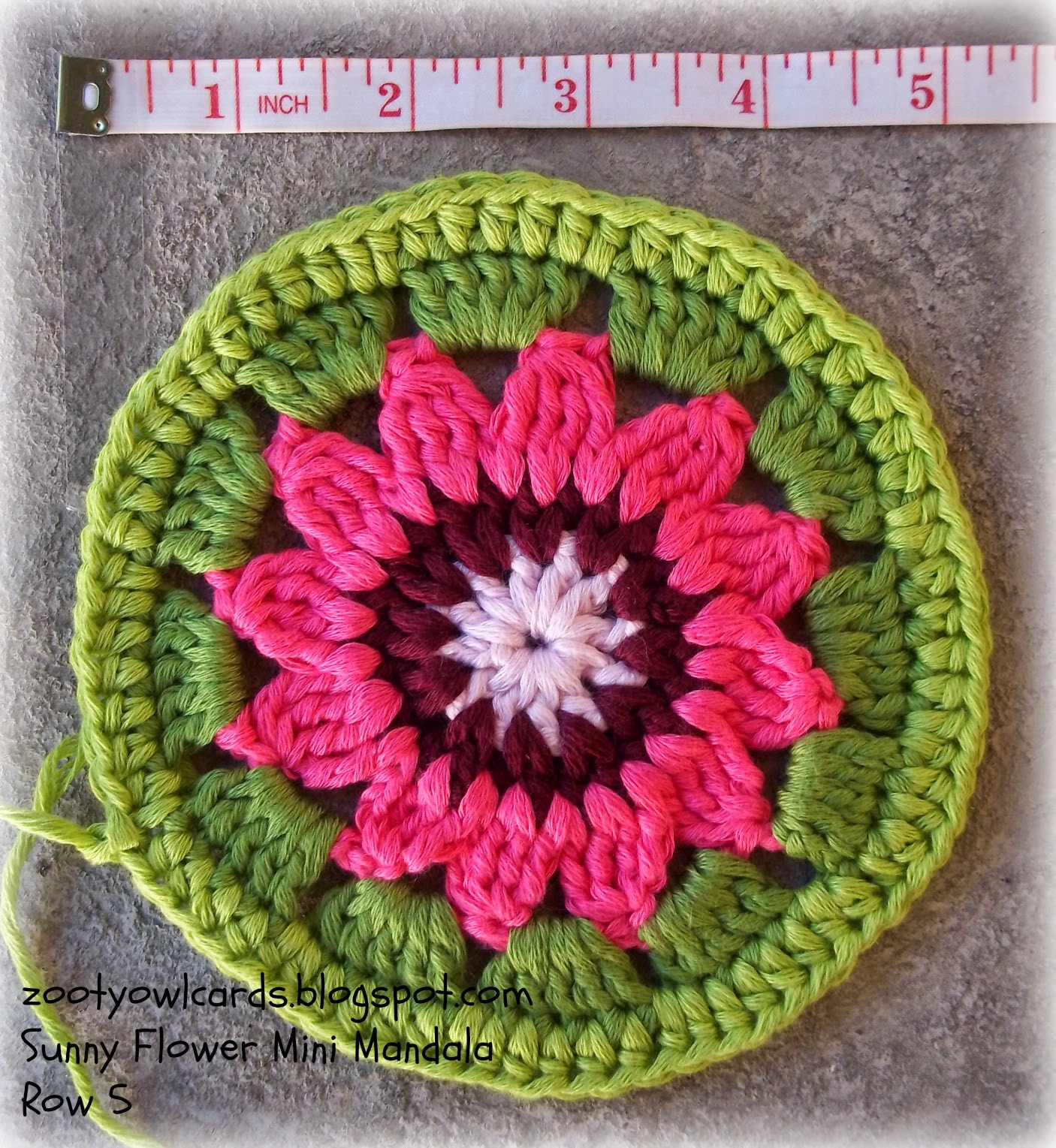 Zooty Owl S Crafty Blog Sunny Flower Mini Mandala