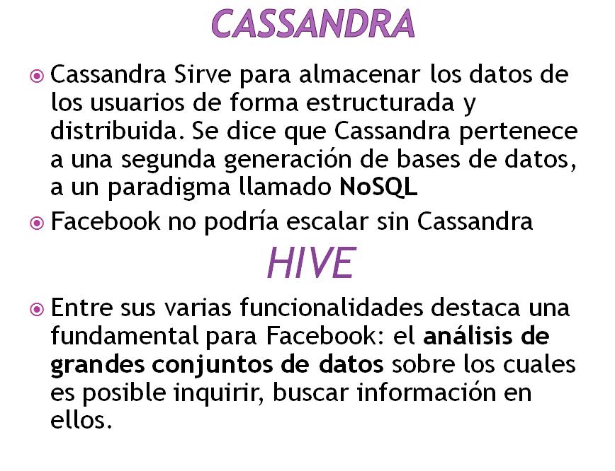 TECNOLOGIA DE LA INFORMACION Y LAS COMUNICACIONES CASSANDRA & HIVE TECNOLOGIA DE LA INFORMACION Y LAS COMUNICACIONES CASSANDRA & HIVE