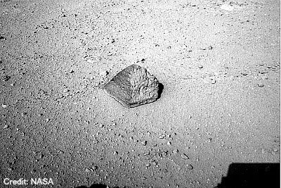 Pyramid Shaped Rock On Mars 