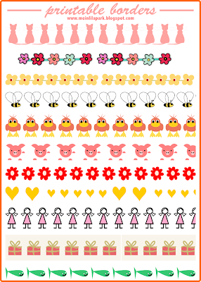 Free printable borders • faux masking tape stripes • ausdruckbare