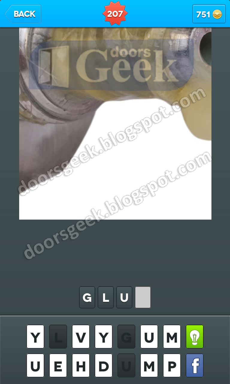 Zoomed In Photo Word Game Level 207 Doors Geek