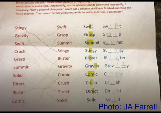 An Awesome Example of a Modified Spelling List!