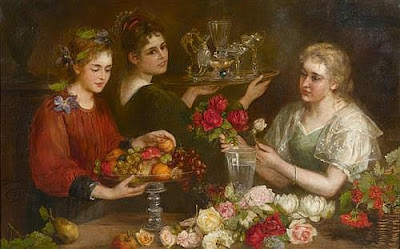 Femmes avec des Fleurs et des Fruits (1899), Antonie Boubong Femmes avec des Fleurs et des Fruits (1899), Antonie Boubong