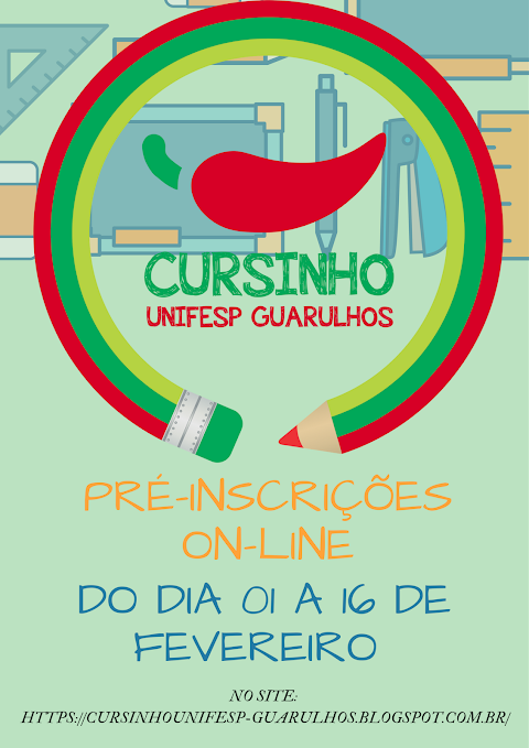 Cursinho Pré-vestibular Gratuito Unifesp Guarulhos - CPPU abre processo seletivo para turmas de Março 2017.
