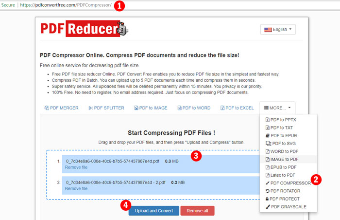 PDF Convert Free Review: Free Online Service to compress PDF