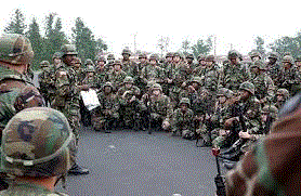 Armed Force Briefing before a operation