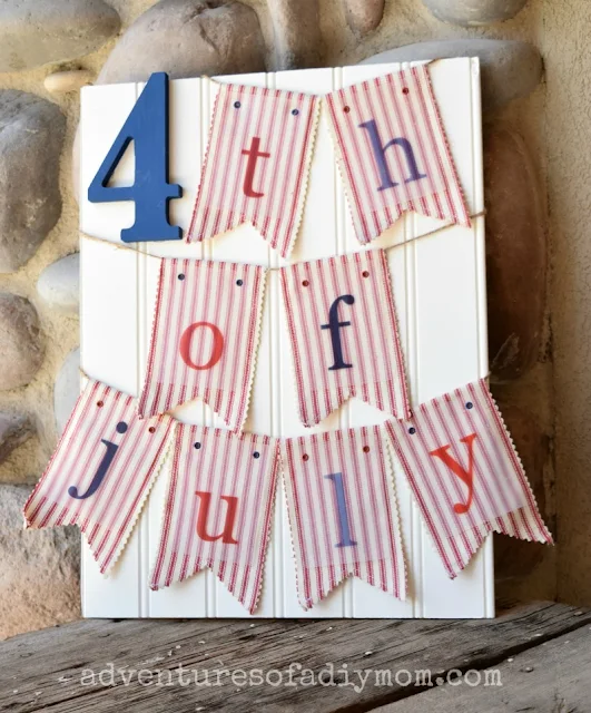 Fun, festive, patriotic banner for the 4th of July
