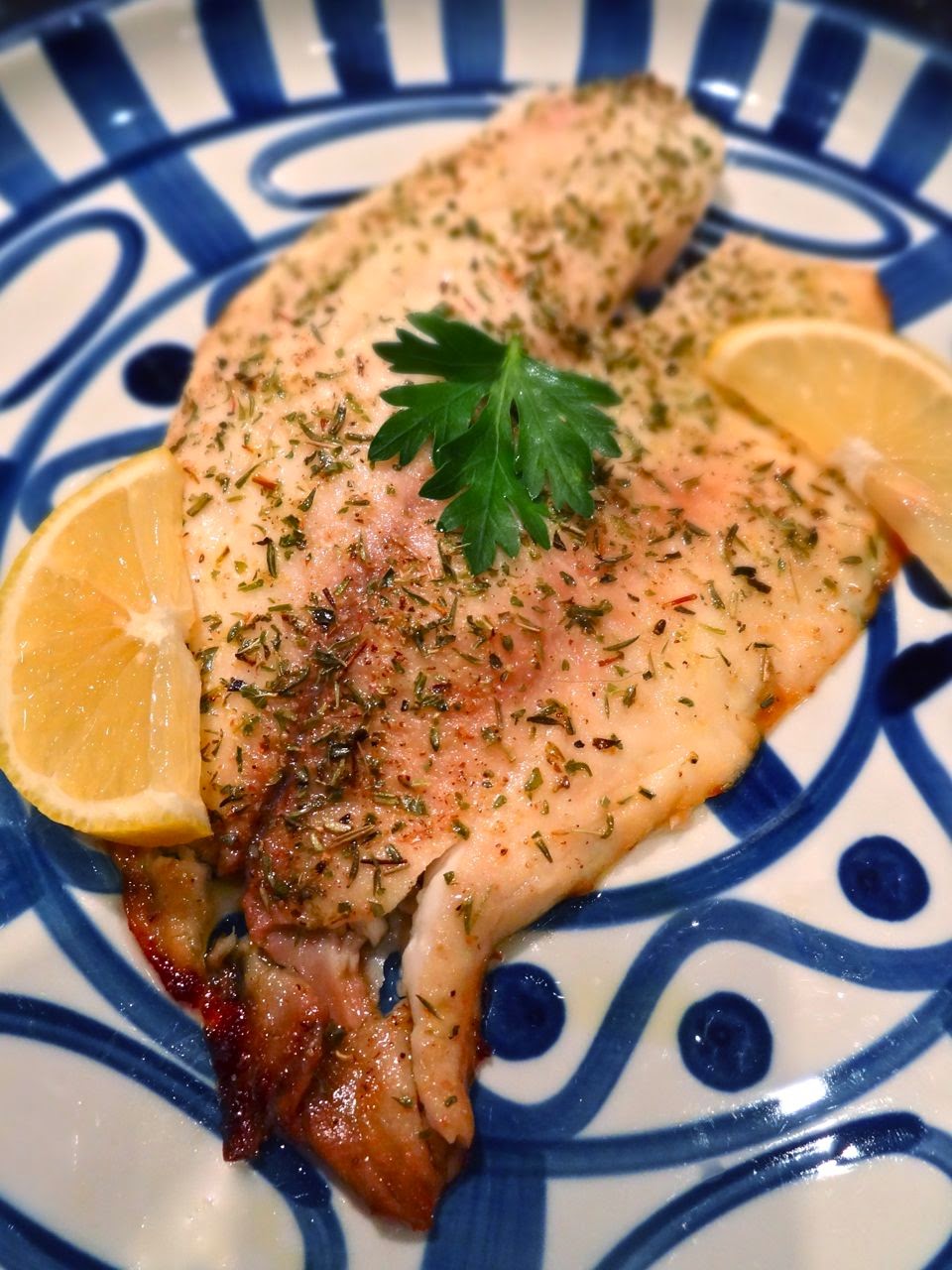 Scrumpdillyicious: Oven-Baked Tilapia with Herbes de Provence