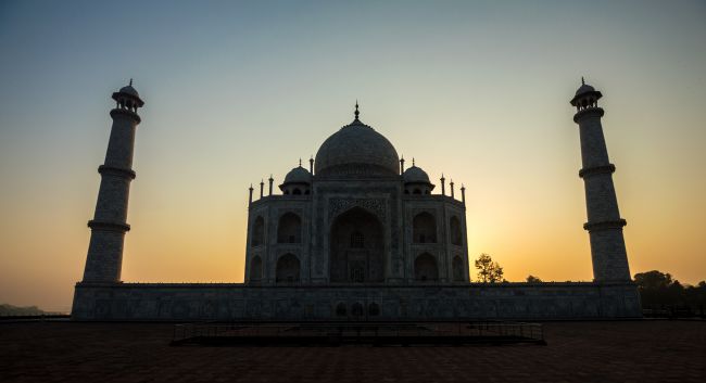 Sunrise and the Taj Mahal Sunrise and the Taj Mahal