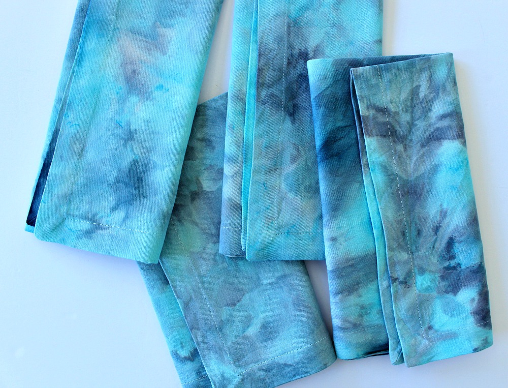 Fabric Dyed with Powdered Procion Dye and Ice Fabric Dyed with Powdered Procion Dye and Ice