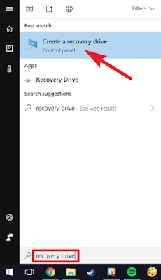 create a recovery drive