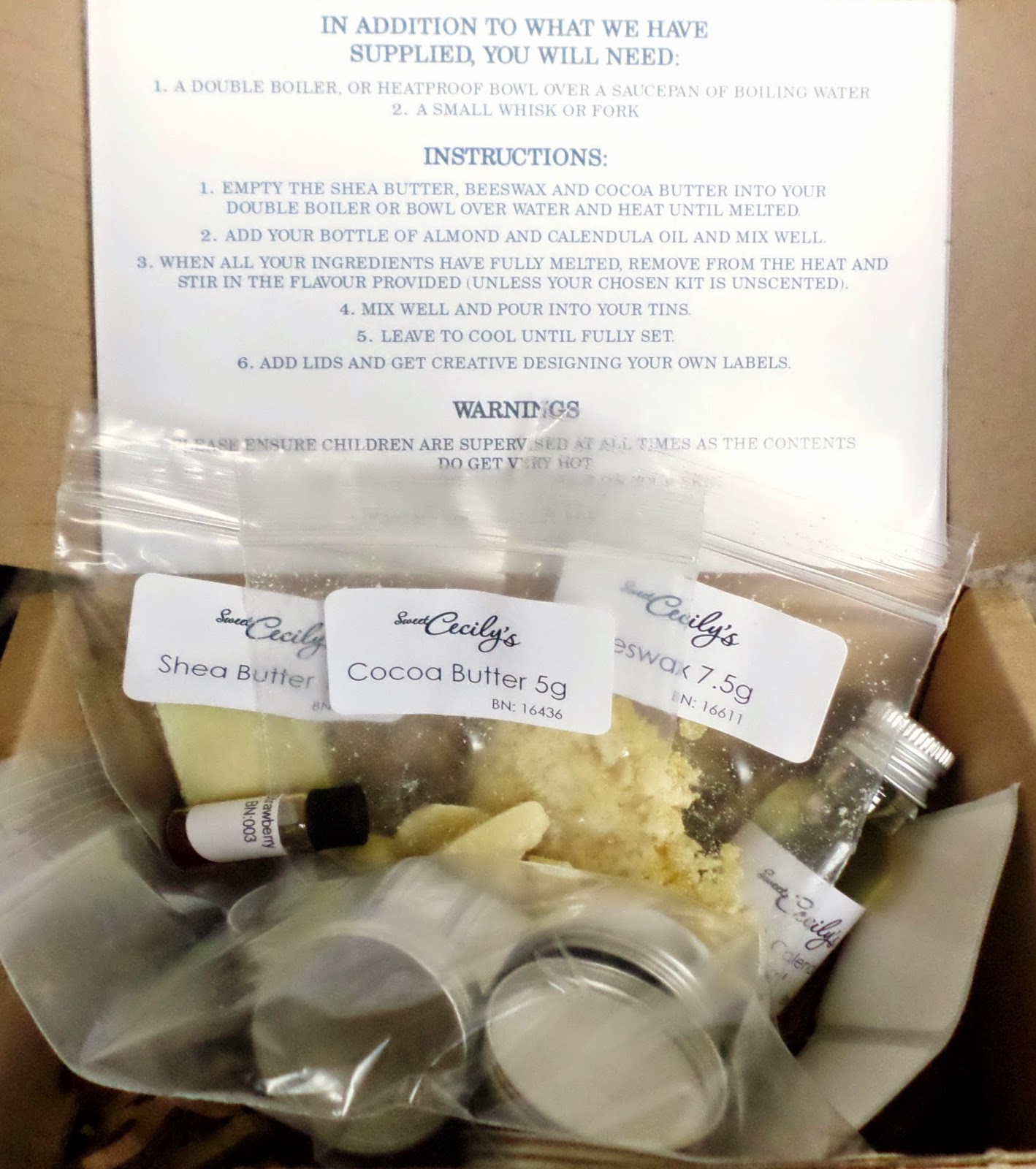 Sweet Cecily's Make Your Own DIY Natural Lipbalm Kit in Strawberry 