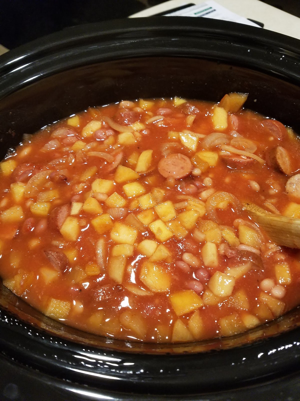 New Recipe Night Baked Beans with Sausage & Apples