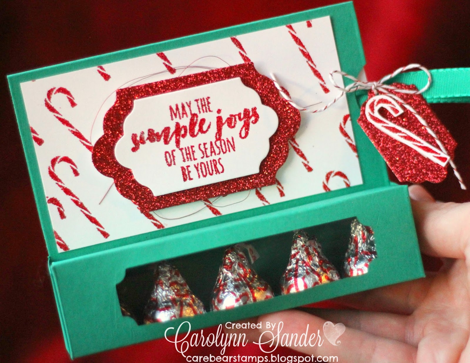 Care Bear Stamps Glitter Embossing Powder Stampin' Up! Gift Card Holder