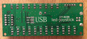 USB CY-822B led-joystick controller board - backside