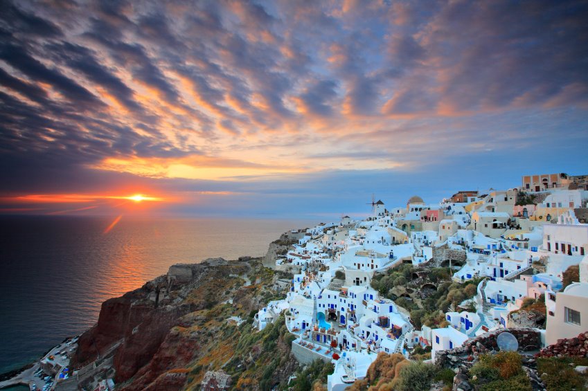 santorini view sunset cruise