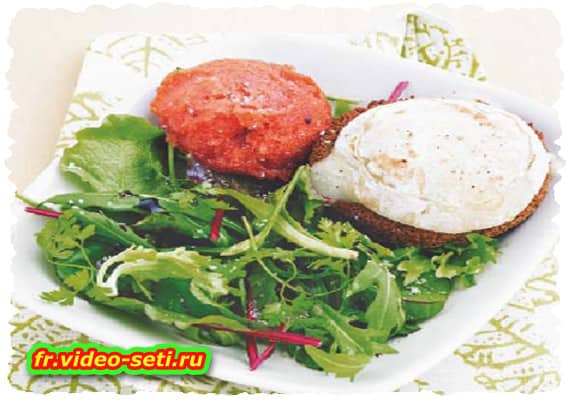 Salade de chèvre chaud et sorbet de tomate Salade de chèvre chaud et sorbet de tomate