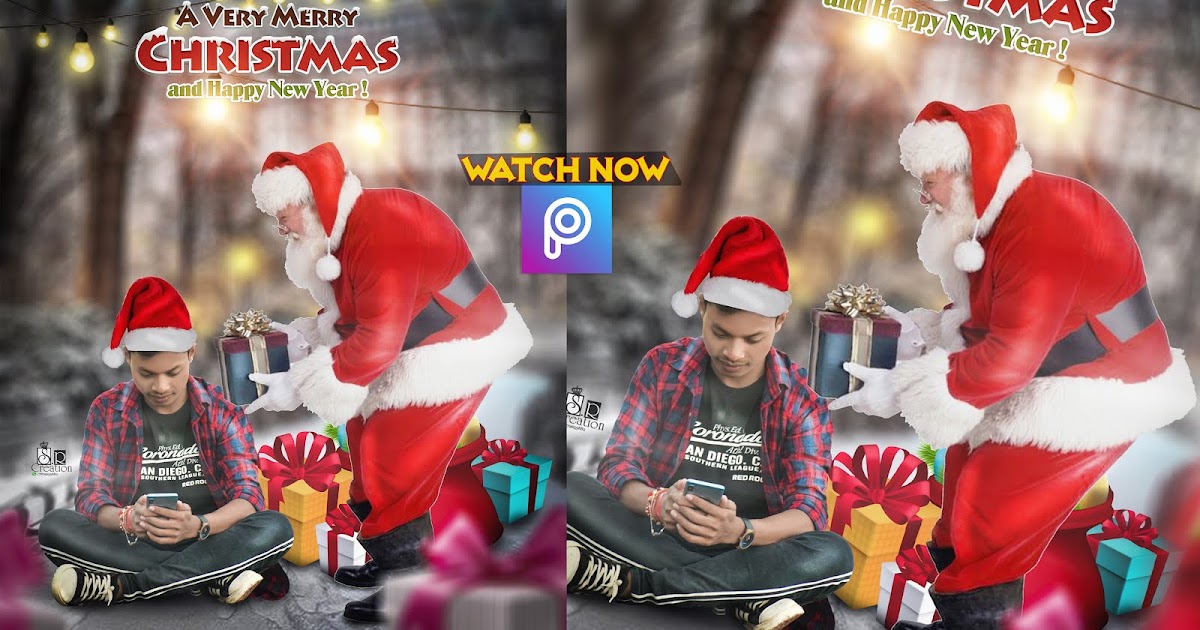 Christmas photo editing 2020 new year | Merry christmas picsart photo editing latest