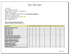 Cricut Cartridge Checklist