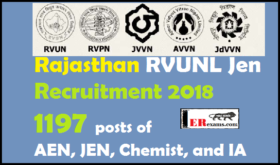 Rajasthan RVUNL Jen Recruitment 2018 Full Detail Notification
